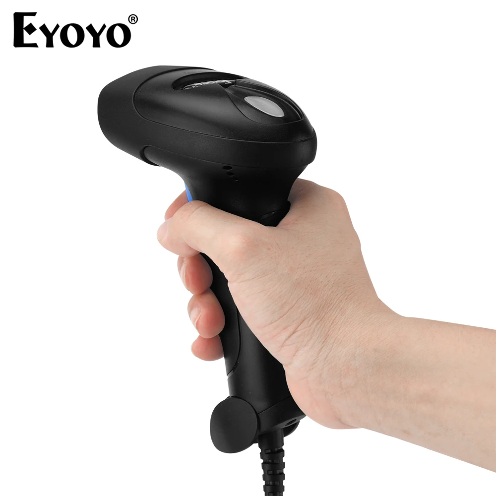 Eyoyo Usb Cablato 1D 2D Scanner Di Codici A Barre Portatile Qr Image Scansione Automatica Pdf417 Codici A Matrice Di Dati Lettore Ccd Tablet Pc Telefo