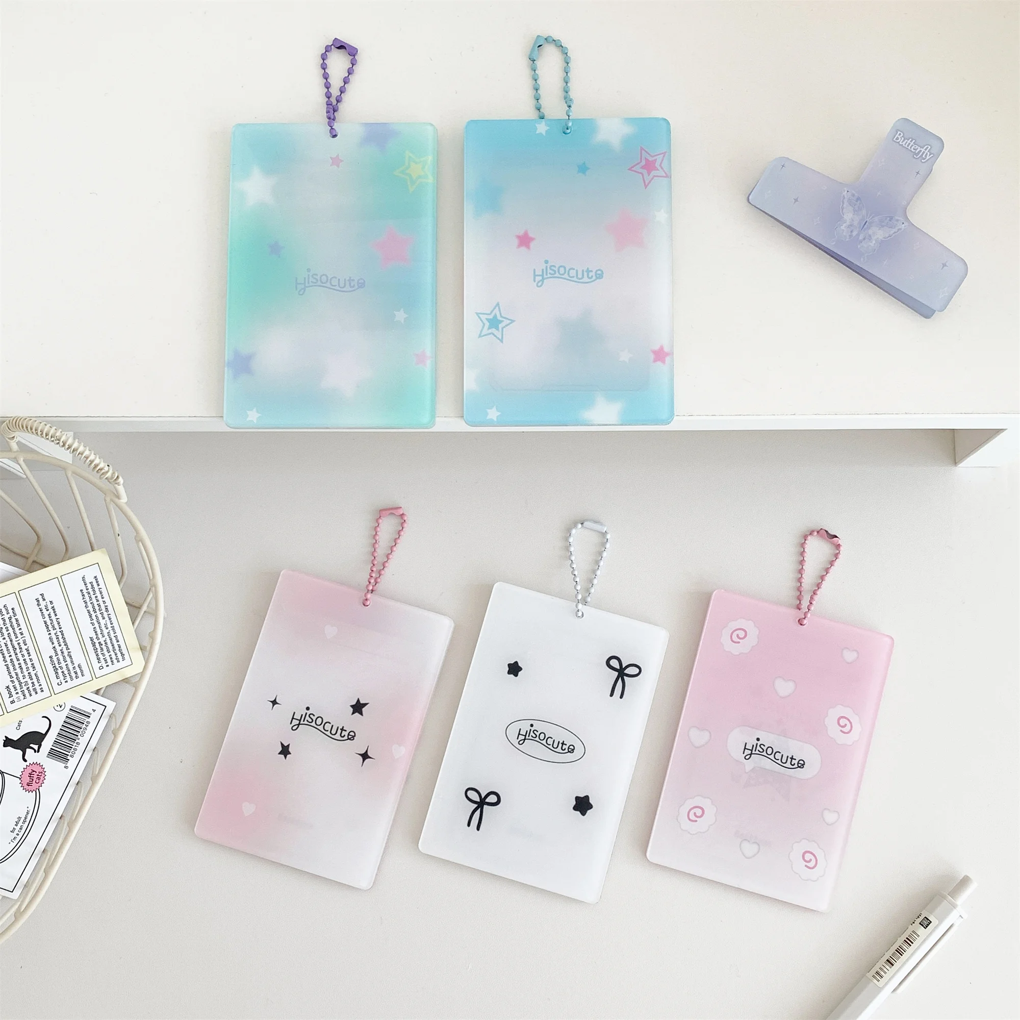 カワイイスターフォトカードホルダー、アクリル漫画カード保護