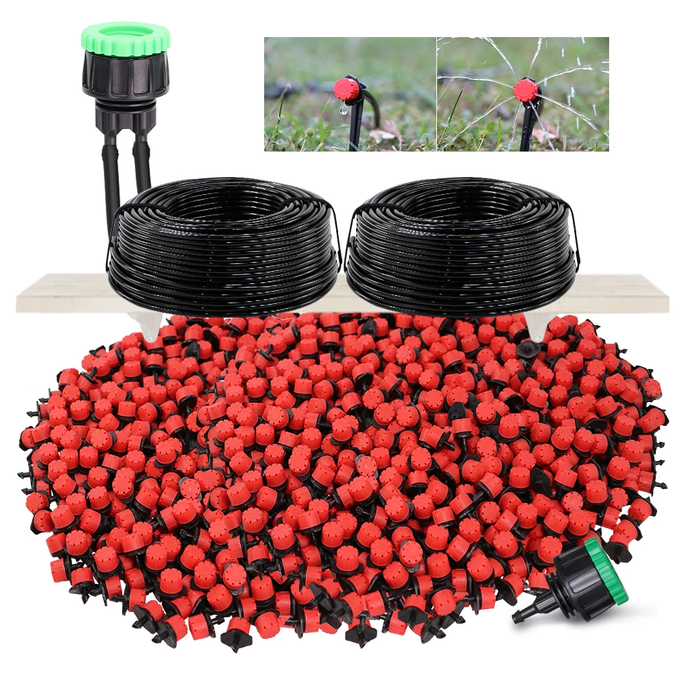 

Efficient Micro-Drip Tubing Spray Kit with 1/4" Hook Connector for Customized Garden Water Management and Plant Health Balance