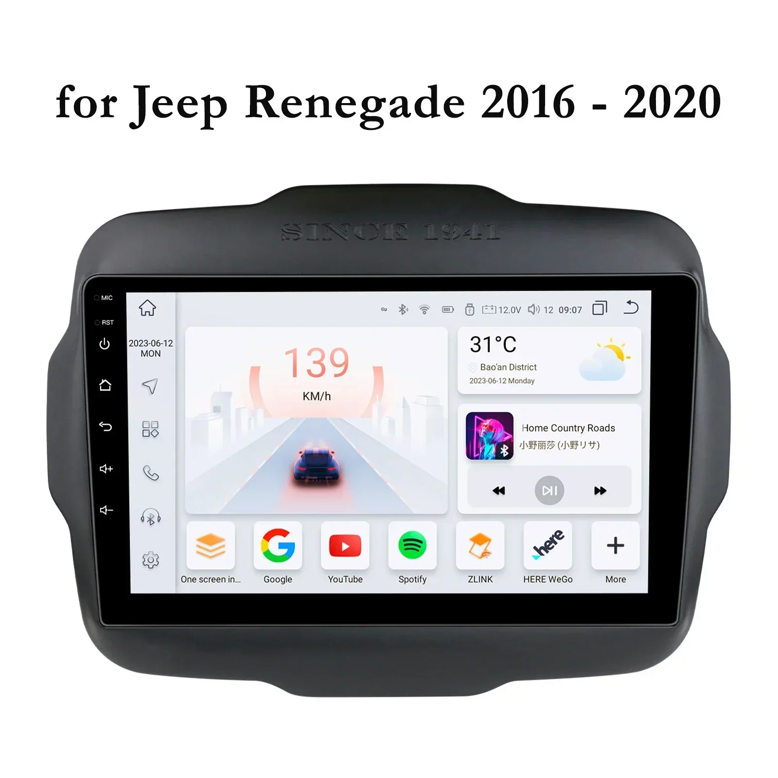 

CarPlay 4G Автомагнитола Android авто стерео для Jeep Renegade 2016 2017 2018 2019 2020 видео мультимедийный плеер WIFI 2din Navi GPS