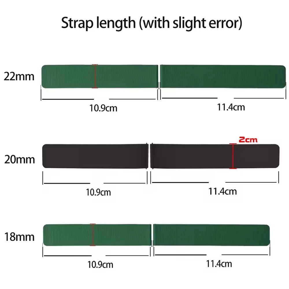 Magnetic Loop Silicone Lychee Pattern Bracelet Strap, 18mm-22mm