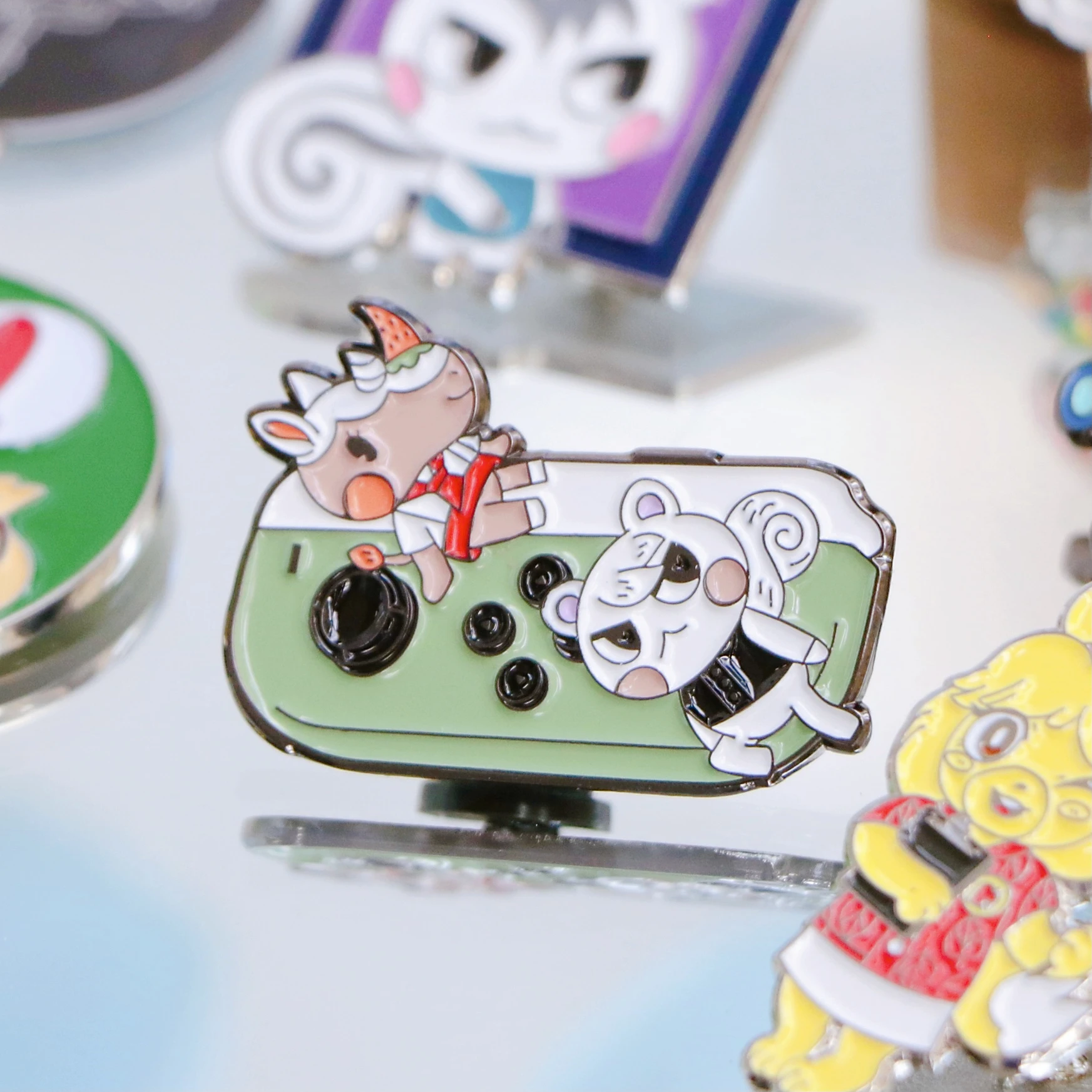 Simpatico Merengue E Marshal Villager Smalto Pin Animal Crossing Switch Spilla Accessori Fan Raccolgono Badge