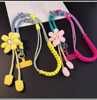 Creative Cartoon Mobile Phone Universal Lanyard Crossbody Long Rope Lanyard Rope Cartoon Decorative Pendant Accessories