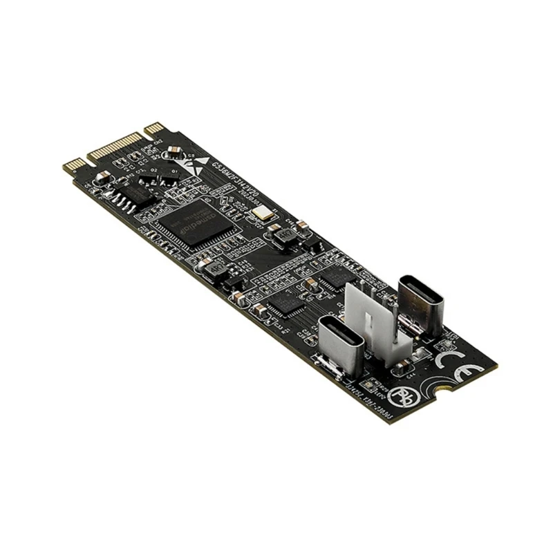 

M.2 to 2 Port 10G Type C Adapter High Speed Host Controller Card Fast Transfer