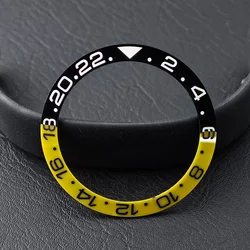 Men's Watch Replacement Bezel Insert with Tilted Ceramic and Carbon Fiber Texture (8 Ceramics)