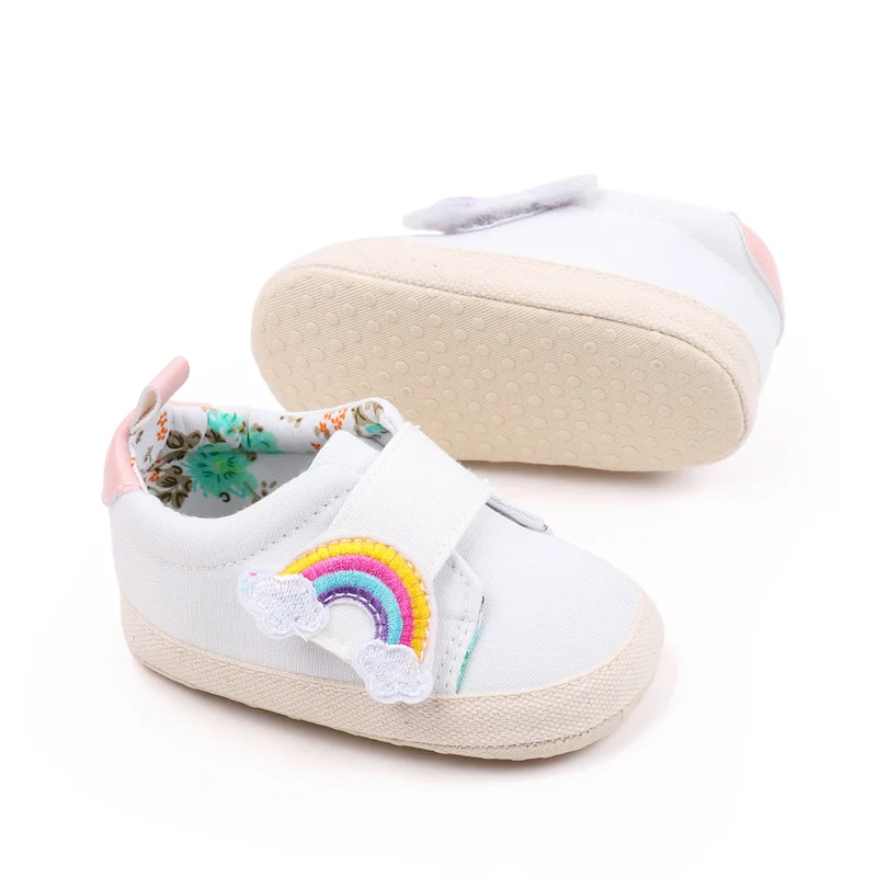 Baby Sneaker Soft Infant Walking Shoes Cute Rainbow Spring and Autumn Style Anti-slip Sole and Cotton for 0-9-18 Months BYQ3181 4