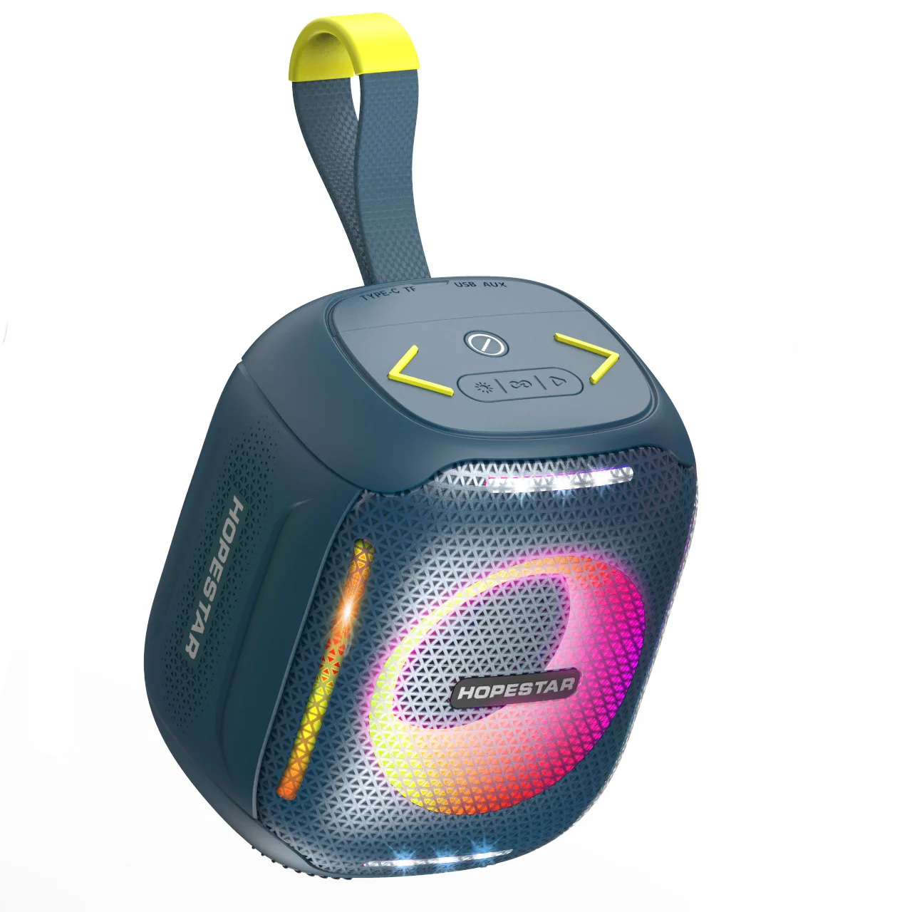 Alto-falante Bluetooth à Prova Dágua sem Fio ao ar Livre Ciclismo Portátil Colorido Tws Soundbox Ipx5 Luz Led Rádio Hopestar-party300mini - Image 3