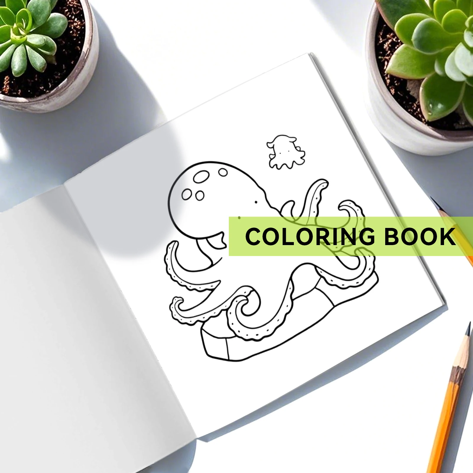Ocean Scene BOLD-EASY Coloring Book for Adults Teens 24 pages Ocean Creatures Doodles Book -Ideal gift for family or friends 5