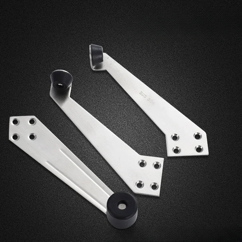 Wooden Door 304 Stainless Steel Rubber Silent er Door Stop Left and Right Anti-collision Stop 90 Degree Limiter