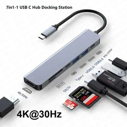 7 - in - 1 Premium Laptop Docking Station with 4K HDMI and USB 3.0 Hub (7in1 - 1 4K 30Hz)