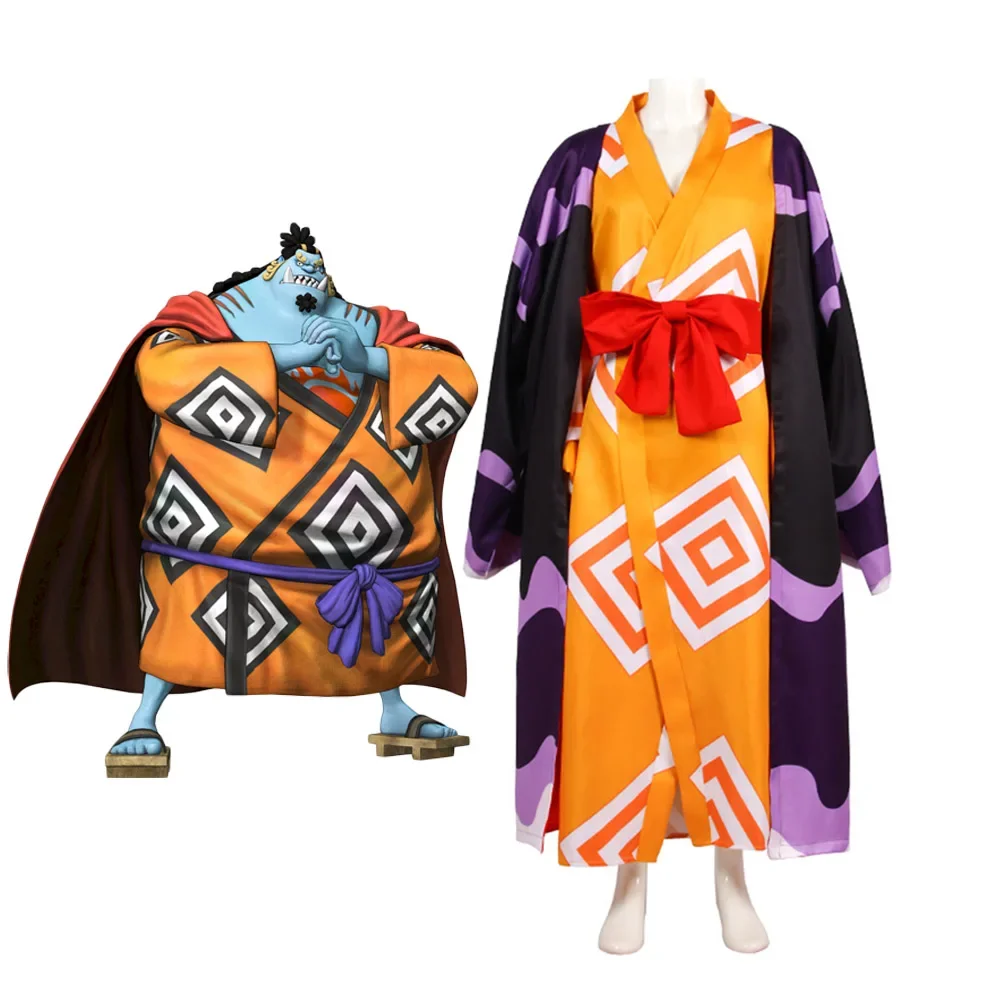 

Anime One Piece Jinbe Cosplay Costume Jinbe Kimono Full Set Custom Made
