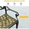 2-Person Patio Garden Benches for Outdoors, Metal Frame Patio Bench for Porch Backyard,39.4’’ Cast Aluminum Outdoor Bench 4
