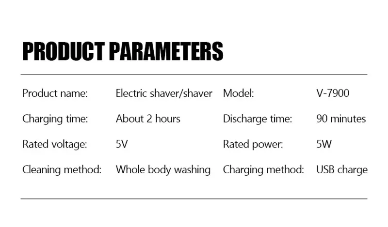 Electric Shaver For Men 5-in-1 Rechargeable Beard Trimmer Head_voghion.com