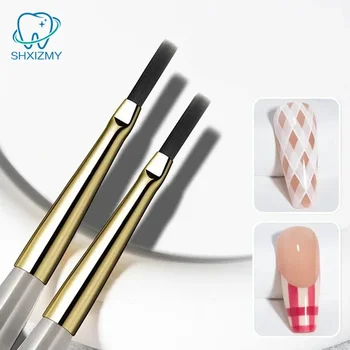 Pennello per pittura per nail art Linee acriliche Penna Strisce Griglia Fiore Farfalla Disegno Pennelli per acquerello Gel UV Design fai da te Manicure