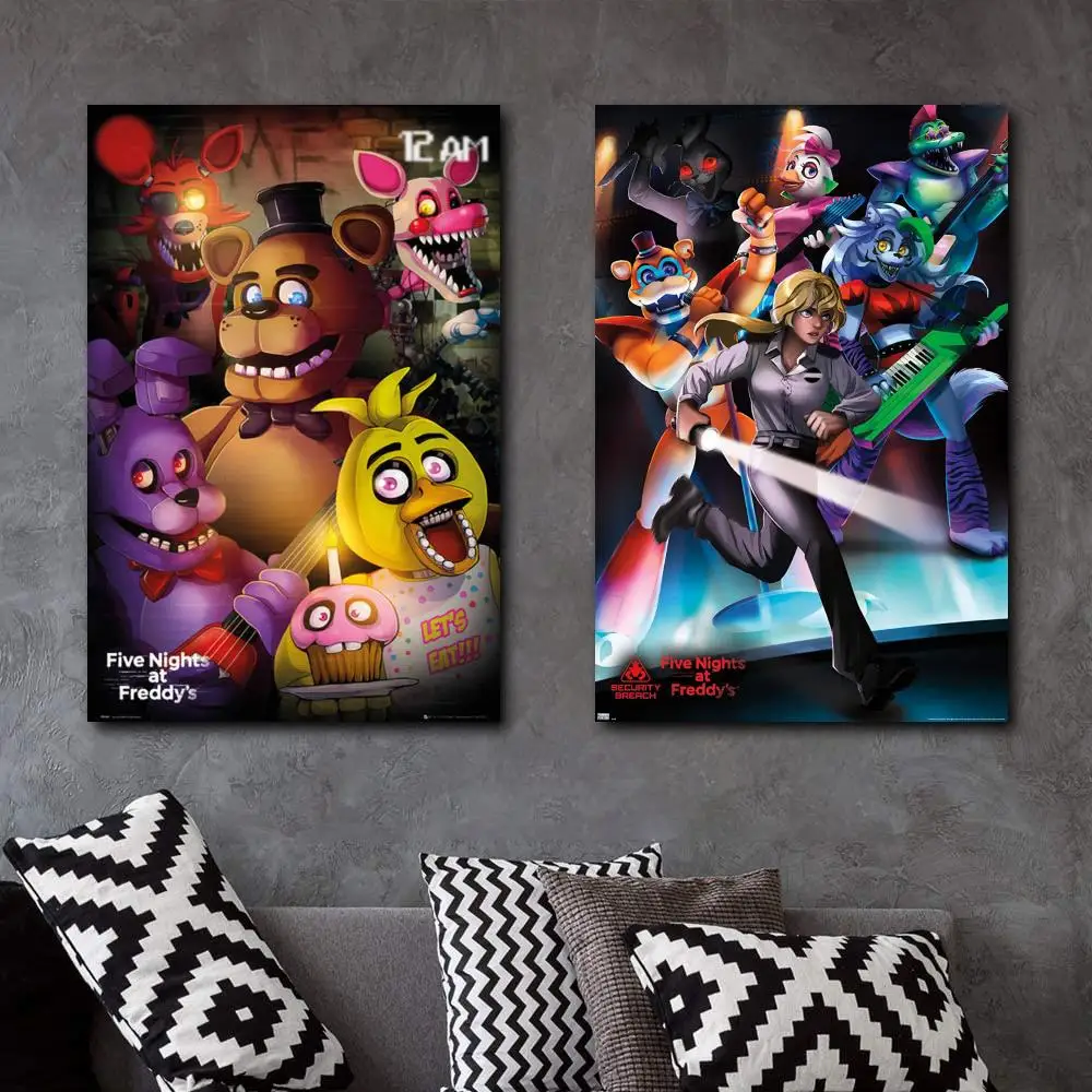 FNAF-Ultimate Group Game Low ПЛАКАТ картина Печать на холсте для спальни |