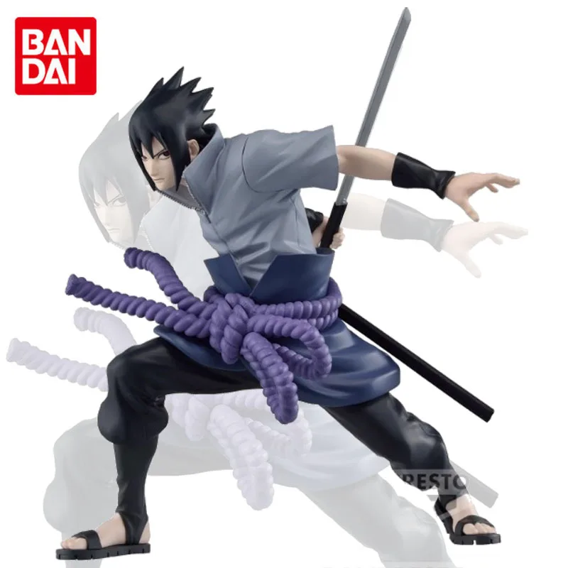 

Bandai Original VIBRATION STARS Naruto:Shippuden Anime Figure Uchiha Sasuke Action Figure Toys For Boys Children Birthday Gifts