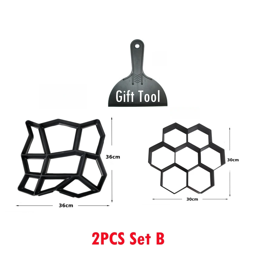 Stampo Per Calcestruzzo Quadrato 30,5x30,5x7,5 Cm – Plastica Riutilizzabile Per Finestre, Pareti, Cortili E Giardini