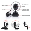 HD 13MP1080P 2K 4K Webcam PC Laptop Auto Focus Webcam Live Streaming Flexible with Microphone Live Broadcast withLight 3840x2160 1
