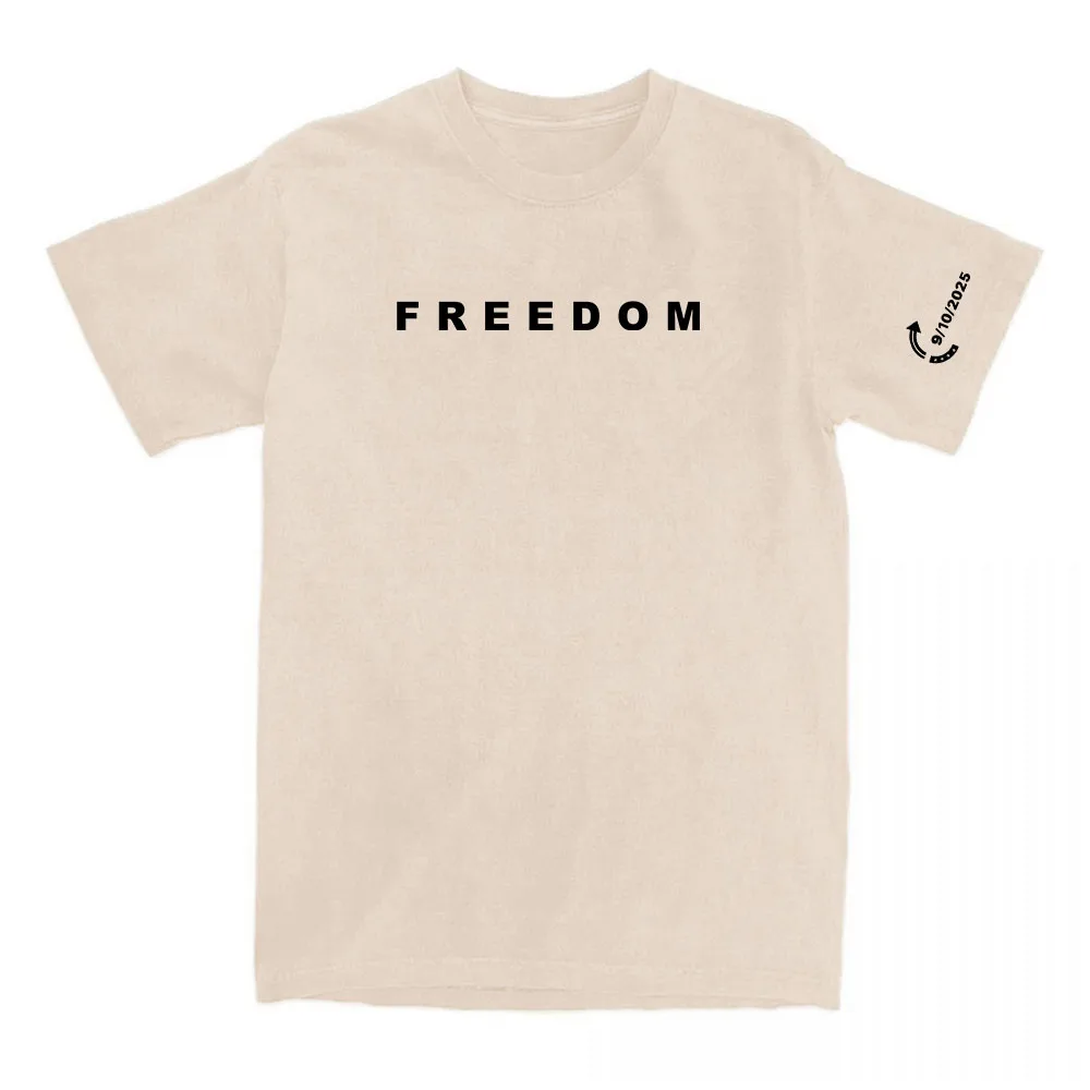 Freedom Tee Fashion American Charlie Kirk T-shirt Cotton Loose Women/Men Tshirts Casual O-neck Letter Printing Clothing Female view 4