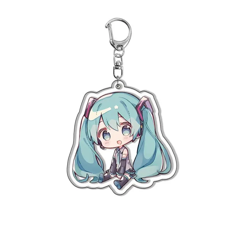 Game Hatsune Miku LAITO MEIKO Kagamine Rin Len Cosplay Acrylic Key Chain Keychain Pendant Prop Accessories Xmas Gift
