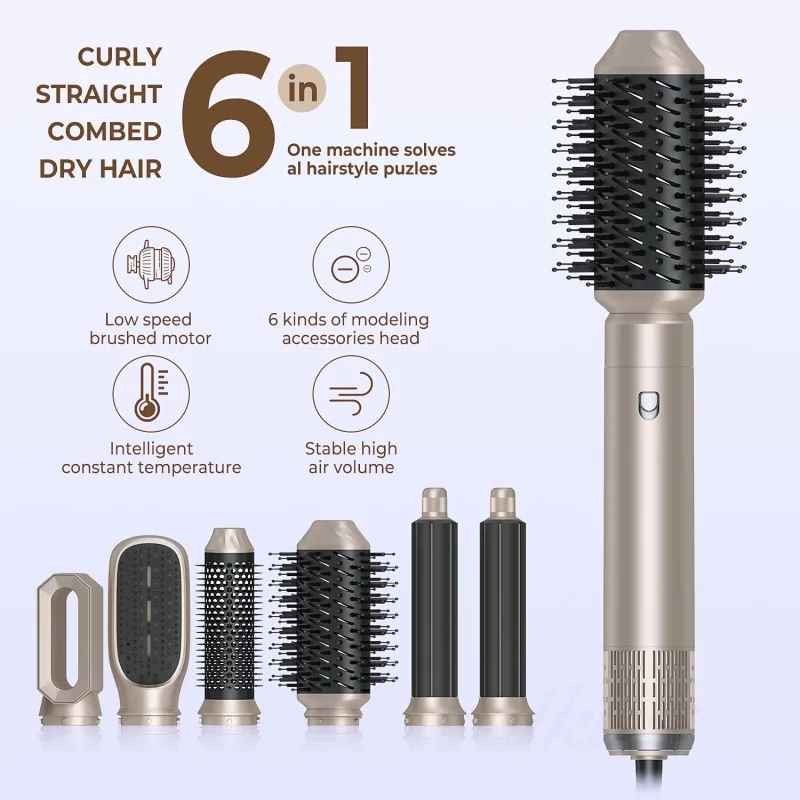 Multifunctional curling iron device Highspeed hot air comb automatic hair suction curling iron
