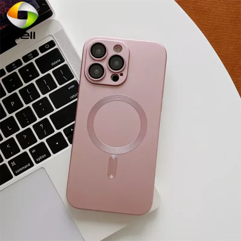 

Роскошный Магнитный чехол для телефона Magsafe с беспроводной зарядкой для IPhone 15 14 Plus 13 12 11 Pro Max, мягкий защитный противоударный чехол