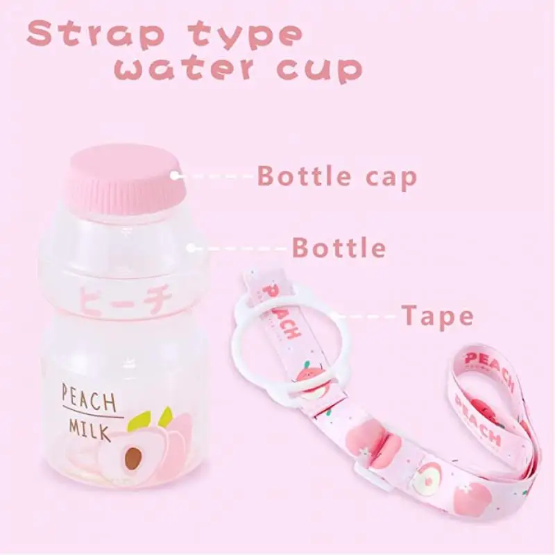 480ml Cute Yogurt Water Bottle Portable Plastic Travel Drinking Bottle Creative Milk Water Cup Carton Shaker Bottle For Kid Girl
