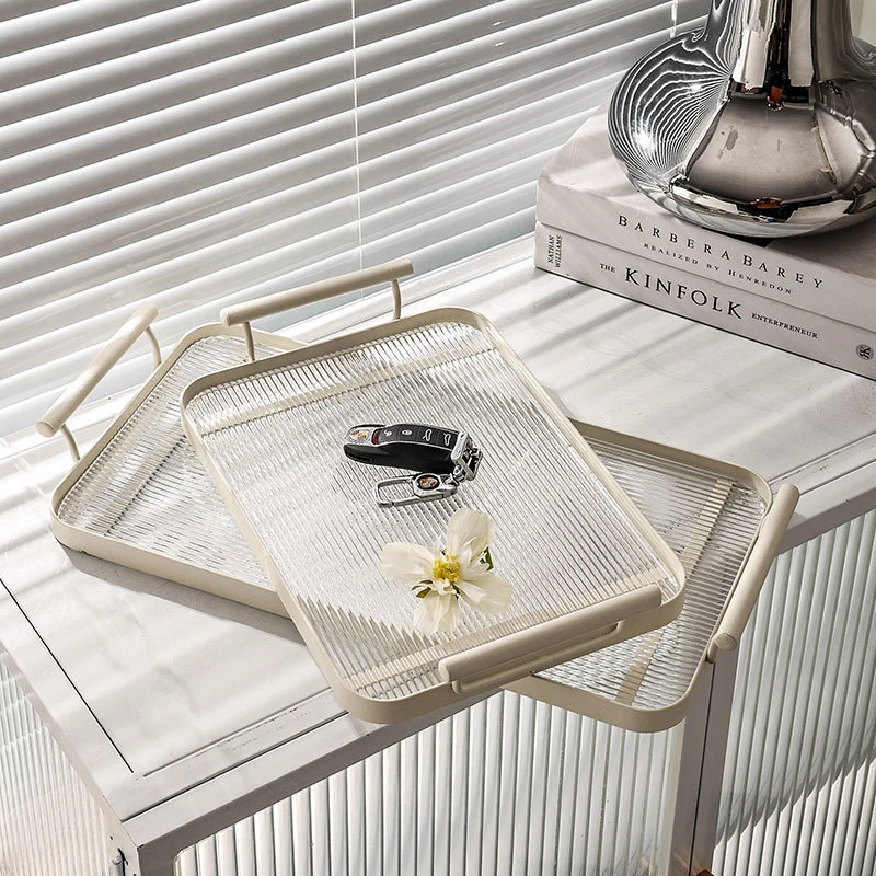 

Modern Fashion Acrylic Tray Nordic Style Creative Kitchen Organizer and Storage Container Exquisite Refreshment Service Tray