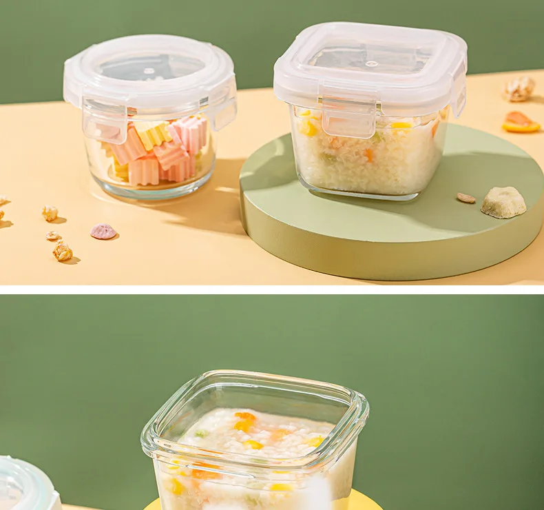 Superior Glass Food Storage Containers Airtight Leak-proof Travel Snack  Cups For Kids Outdoor Toddler Fresh Food Milk Powder Box - AliExpress