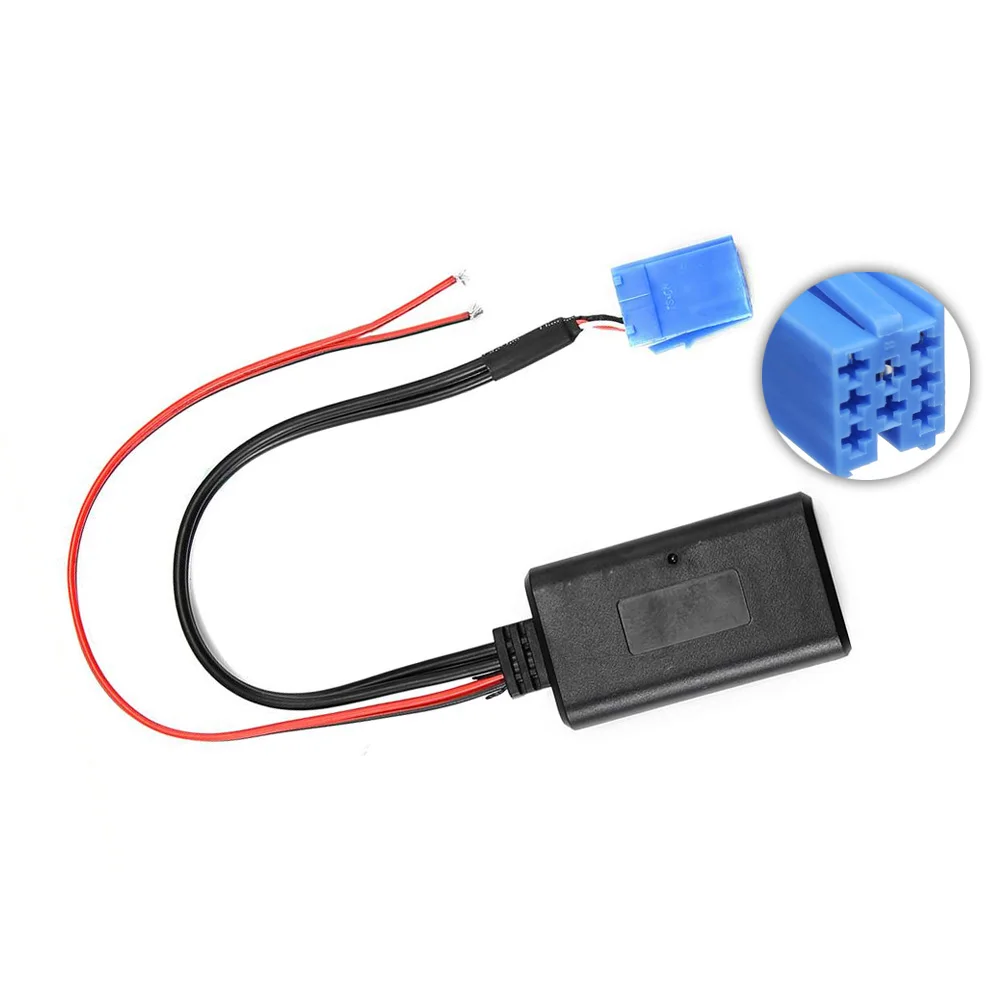 Adattatore audio automatico, Qiilu Auto Audio Adapter, Mini ISO 6Pin 8Pin Connettore Musicale per Auto Bluetooth 5.0 Cavo AUX per Renault Clio/Espace/ Kangoo/Laguna