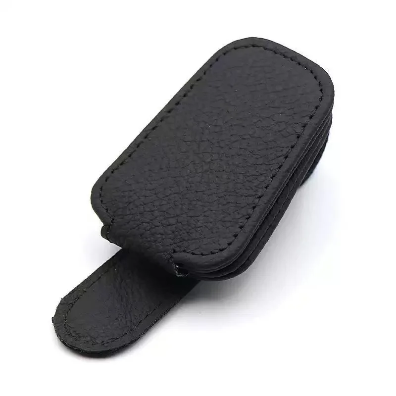 Magnetic Leather Sunglasses Holder with Versatile Clips