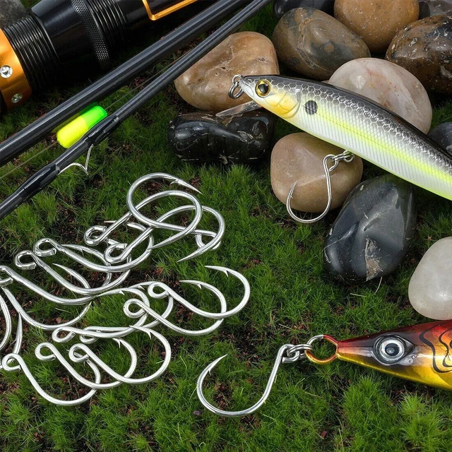 FishTrip Inline Single Hooks Replacement Hook Lures Hook Wide Gap