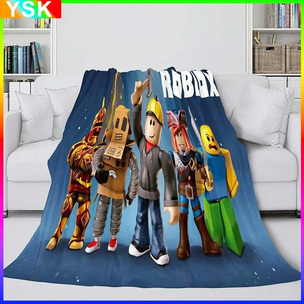 

Фланелевое Одеяло ROBLOX, утолщенный чехол, мягкое теплое одеяло, удобное для семьи, одеяло для дивана, двухмерные товары для мебели