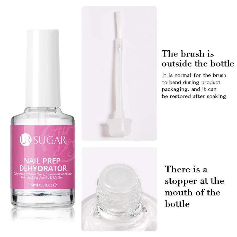 Nail Prep and Dehydrator Set for Perfect Gel Manicures, 15ML