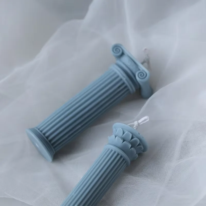 New European Roman Pillar Mold Aromatherapy Candle Mold Kitchen Baking Chocolate Molds Retro Home DecorDIY Gypsum Ornament Mould