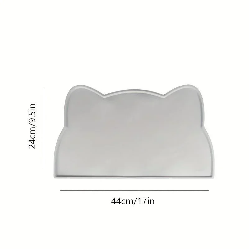 Durable Non-Slip Silicone Pet Feeding Mat - Waterproof & Washable Spill-Proof Surface