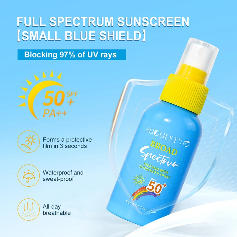 

AUQUEST Sunscreen Cream SPF50 Moisturizing Brightening Lotion Facial Sunscreen Waterproof UV Protector Face Skin Care