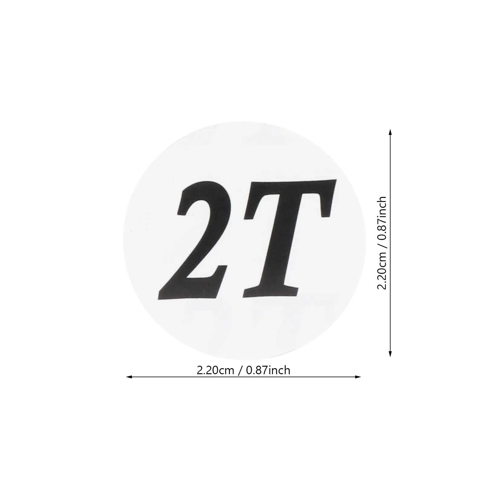 2개 2롤 의류 사이즈 셀프 접착식 원형 라벨 프리미엄   의류 사이즈 스티커 폴더 라벨 스티커