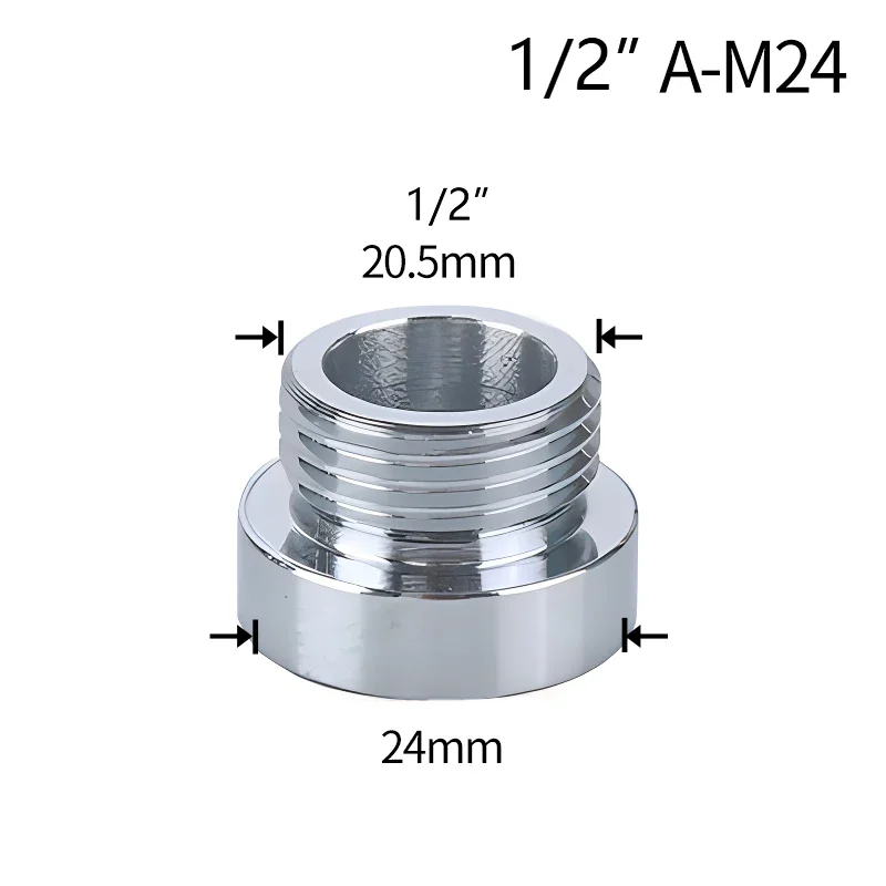 Adaptateur de robinet pour moteurs de cuisine, couremplaçant d'eau,  conversion de connecteur fileté, réparation, 1/2 à M16, M18, M20, M22, M24,  M28