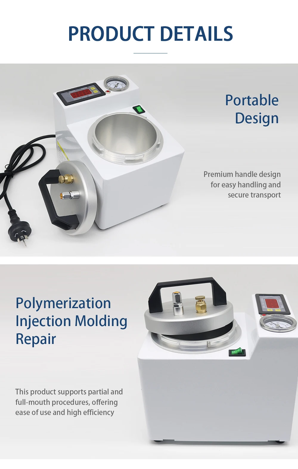 Dental Pressure Polymerizer Lab‑use Denture Processing Machine Dental Injection