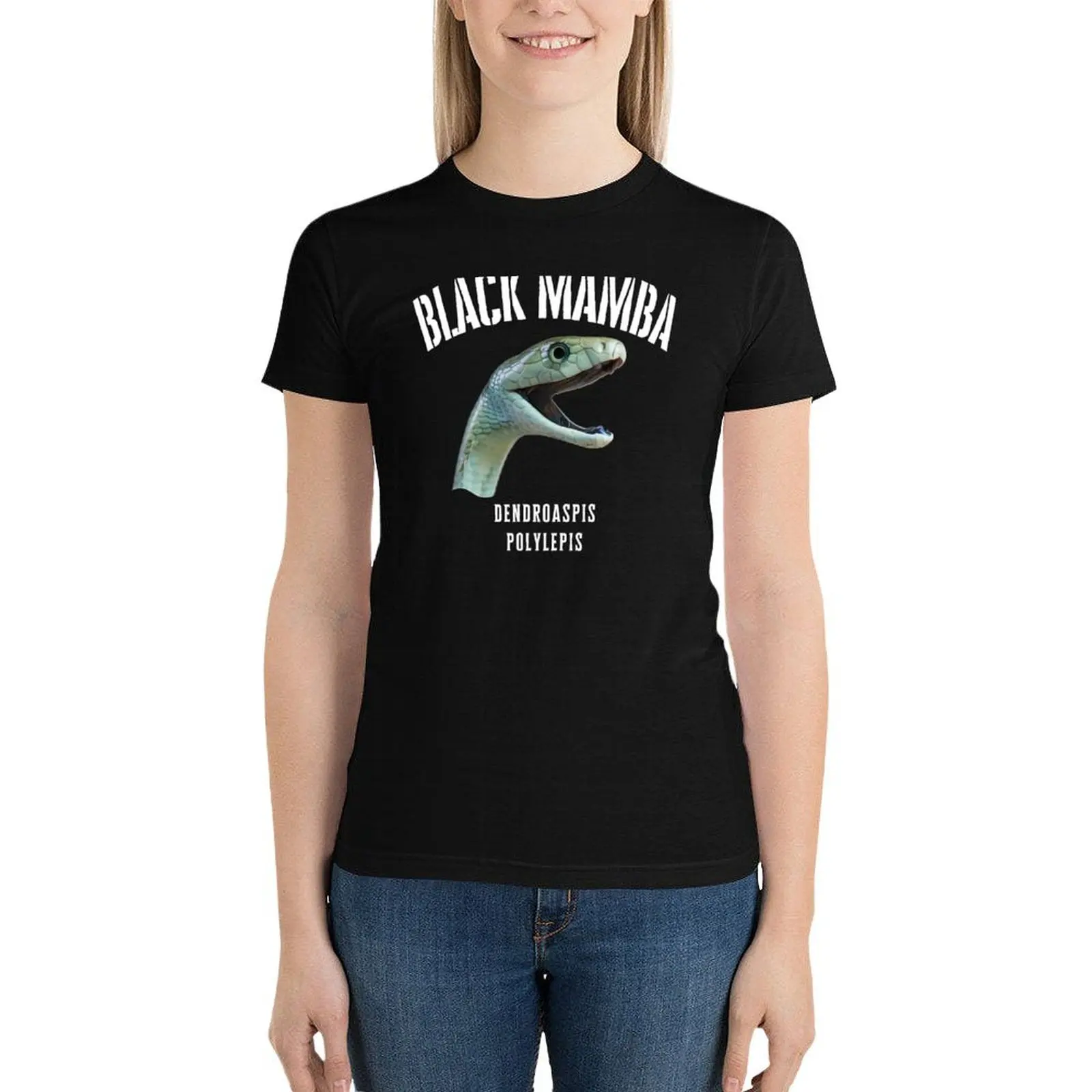 Черная Мамба, смертоносная змея, дизайн-дендроаспис, полилейпис, футболка, хиппи, одежда, забавный женский топ