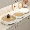 Wooden Desktop Decorative Tray Perfume Fragrance Display Stand Key Cosmetics Storage Rack for Bathroom Home Kitchen Organizer 3