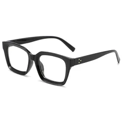 Vintage Black Square Anti - Blue Light Glasses (C1)