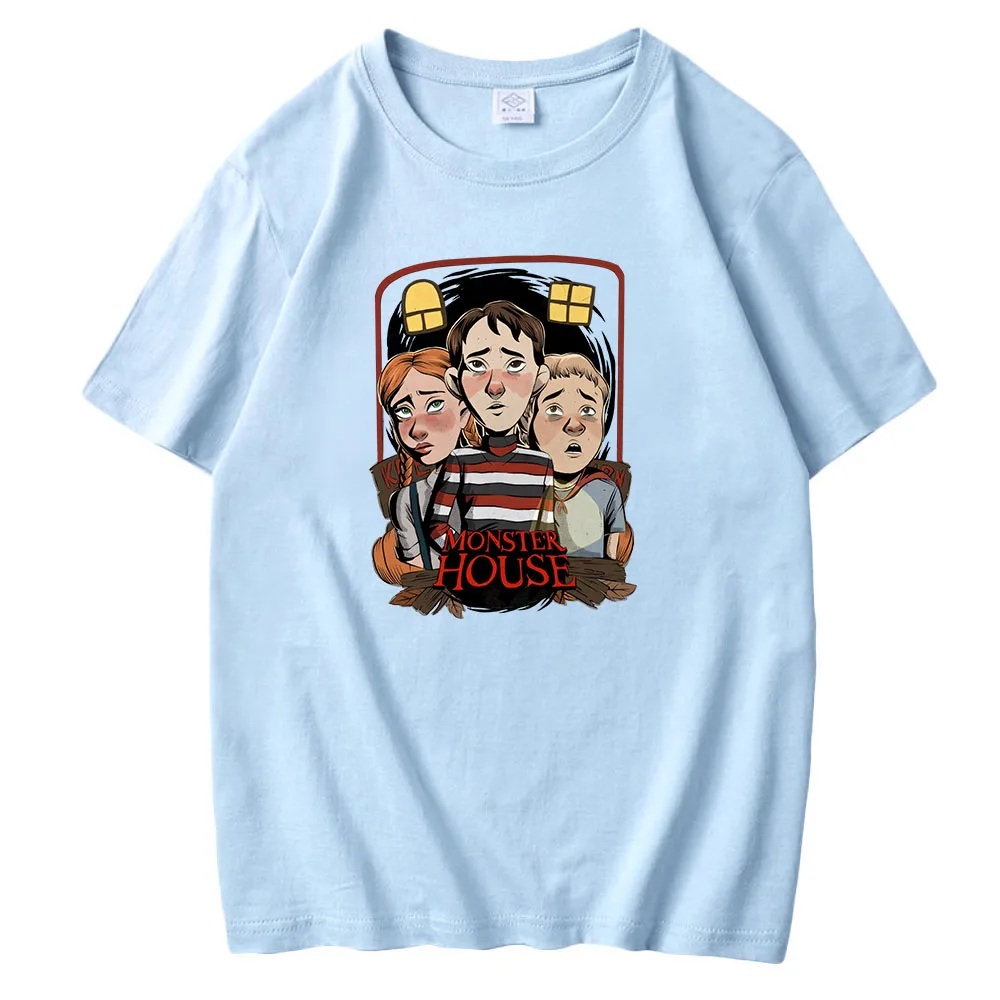 Monster House Cartoon Print Harajuku Kawaii Retro Unisex T-shirt
