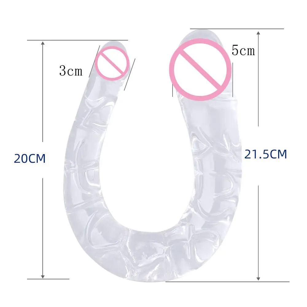 Silicone Realistic Double Anal Dildo Large Butt Plug For Women_voghion.com