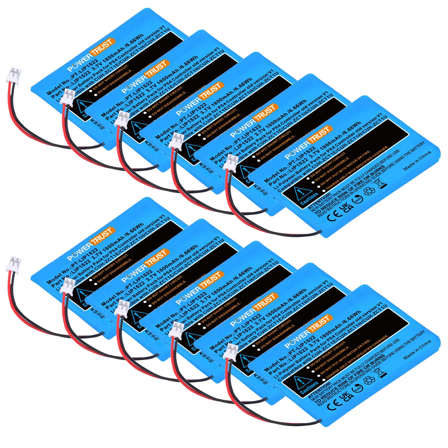 10Pack 3.7V Kcr1410 Lip1522 Ps4 Batteria Del Controller Per Sony Playstation 4 Ps4Pro Dualshock4 V1 V2 Cuh-Zct2 Cuh-Zct2E Cuh-Zct1E
