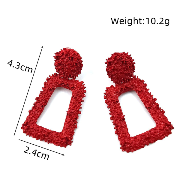 Vintage Hollow Geometric Statement Drop Earrings for Women ZA Jewelry Metal Brincos Fashion Jewelry Trendy Party Gift