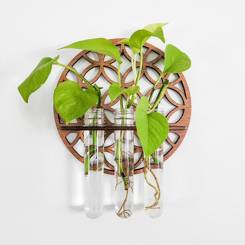 Plant Wall Hanging Shelf Wooden Stand Container Display Shelf Wall Decor Ledge Garden Aesthetic Decor Bedroom Home Decoration 2