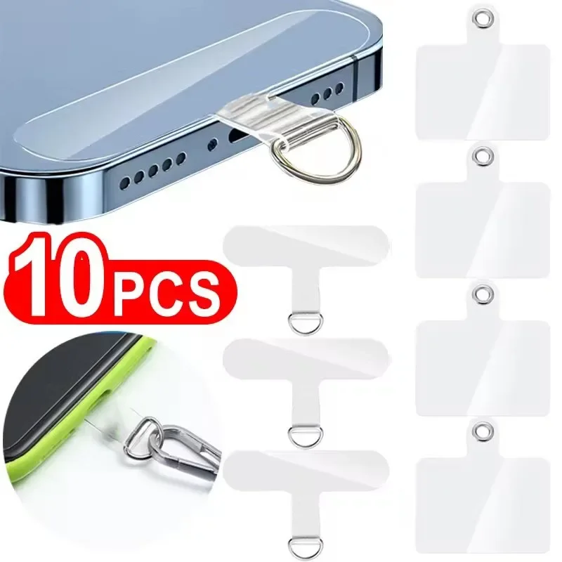 10/5/1Pcs Universal Tpu Mobile Phone Anti-lost Lanyard Card Gasket Nylon Detachable Phone Hanging Cord Strap Patch Tether Pad 1