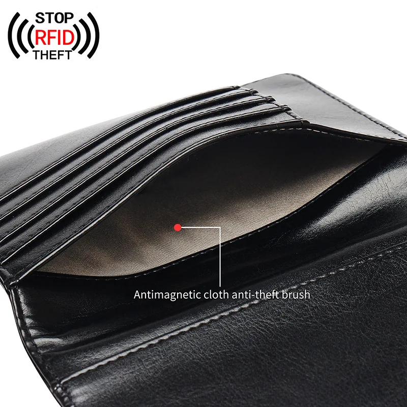 RFID Passport Holder Wallet - PU Leather Travel Accessory for Secure ID and Card Storage